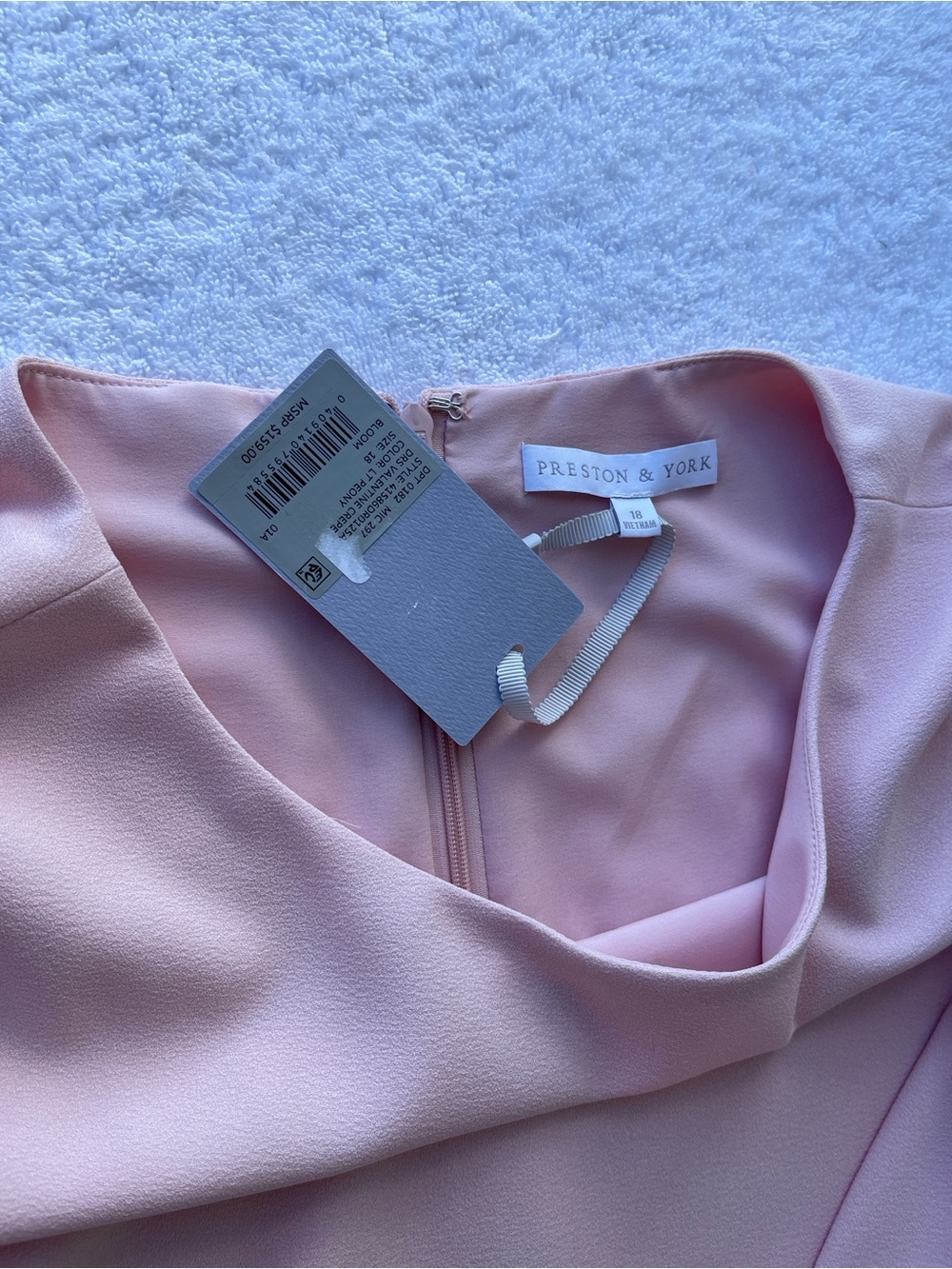 Preston & York Pink Rosette Cuff Shift Dress Size 18 NWT - Picture 6 of 8